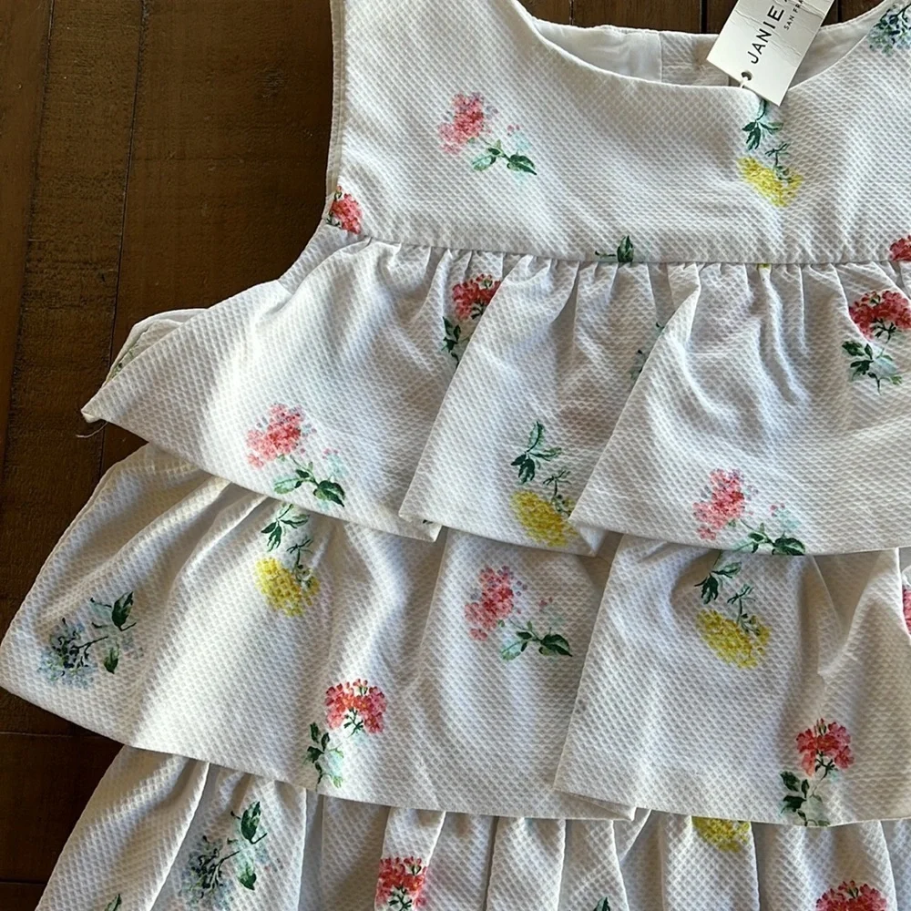 Janie and jack ditzy floral tiered dress NWT
